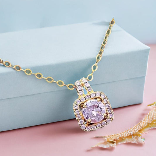 The dazzling halo necklace