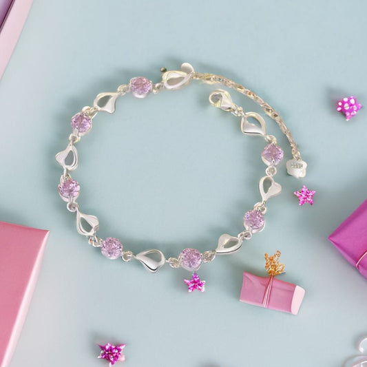 Pink love hearty bracelet