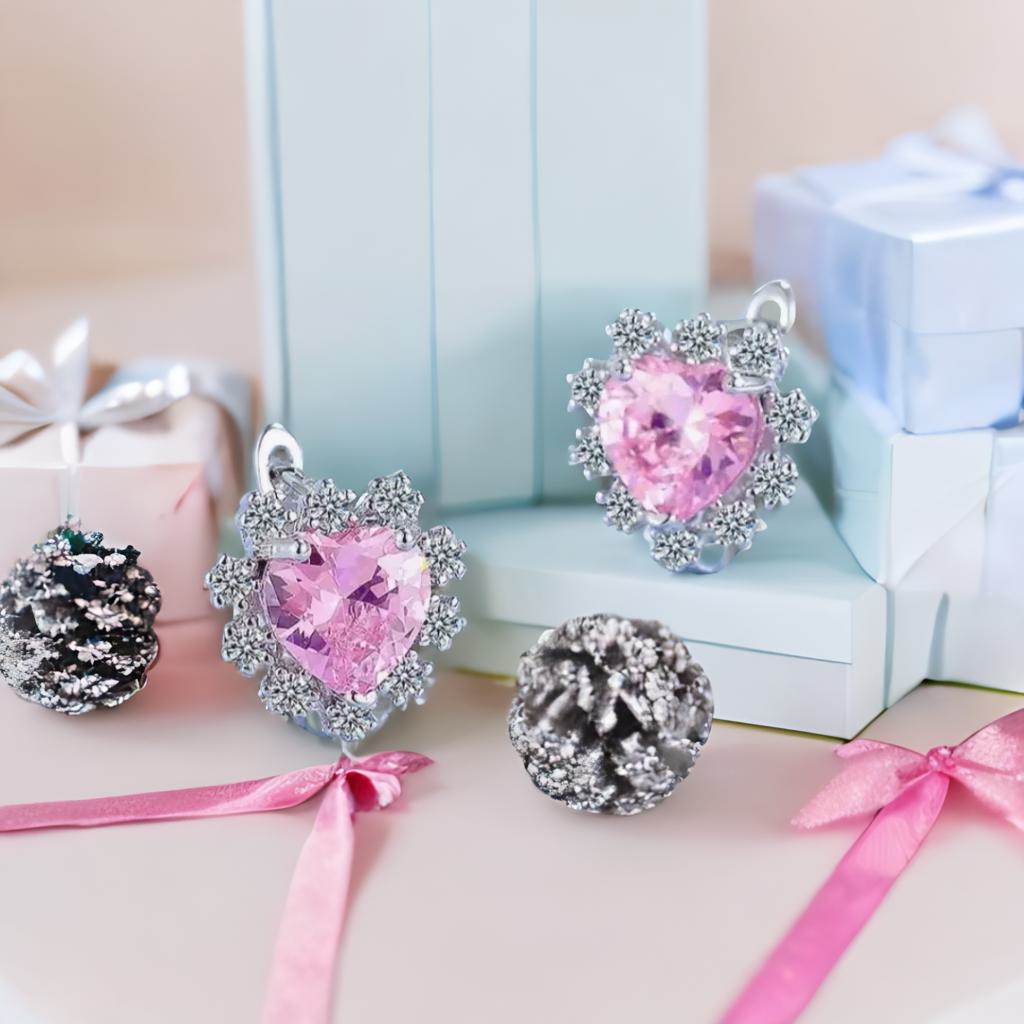 Crystal Pink Earrings