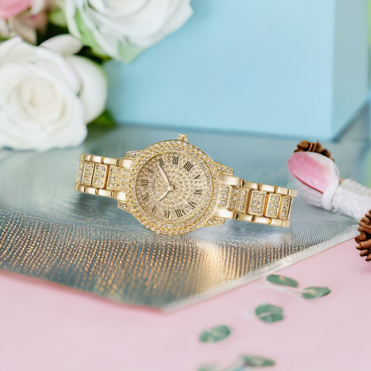 The Gold Sparkle faced Watch