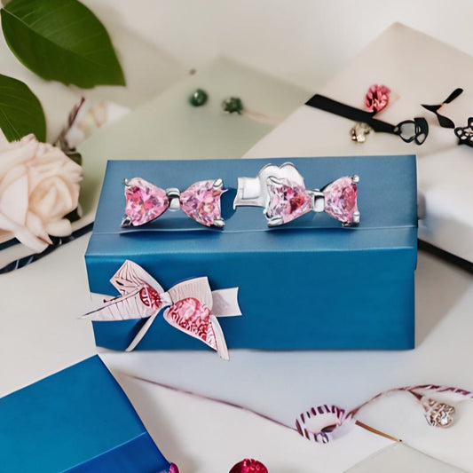 The Ohh so Blush Bow Earrings